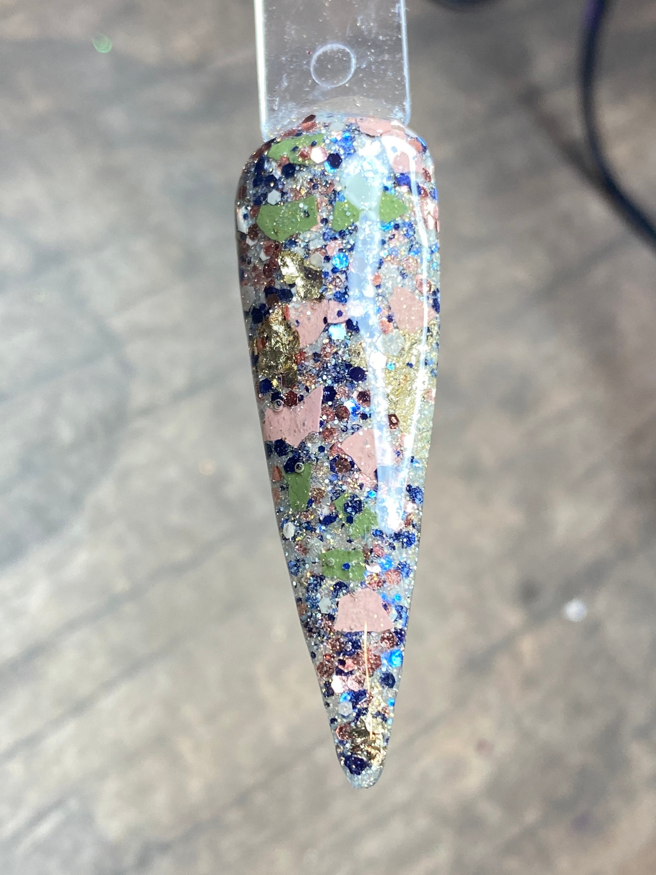 A Form of Zen- a mix glitter acrylic nail dip powder