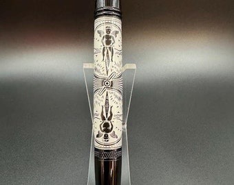 Handmade White Bicycle Card Ballpoint Pen