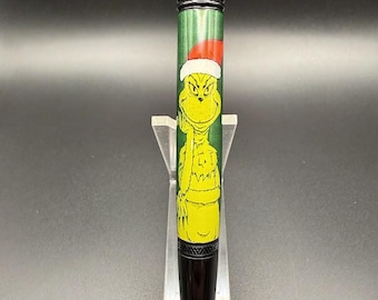 Handmade Grinch Click Pen