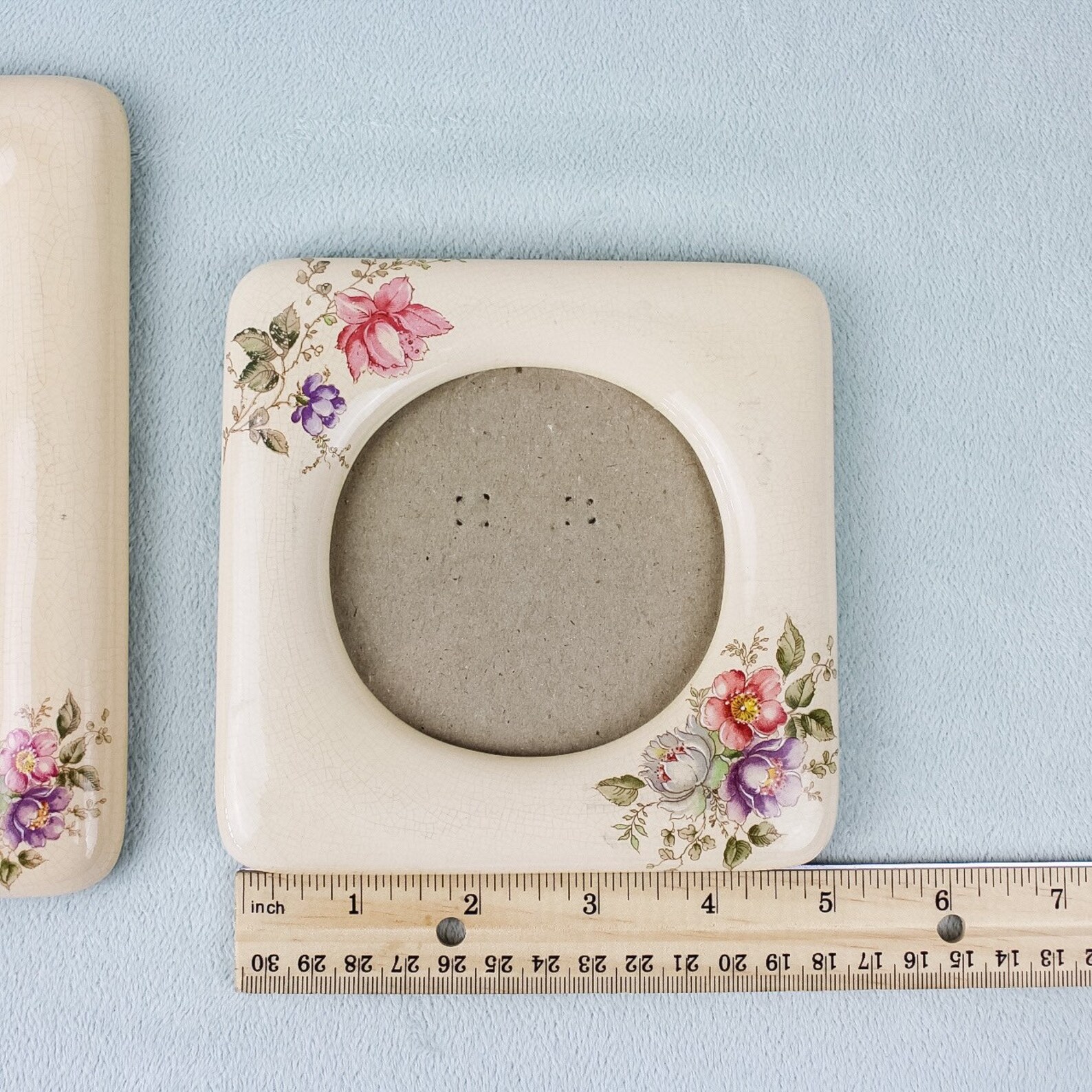 Vintage Ceramic Picture Frames Set of 2 Terragraphics Floral Etsy