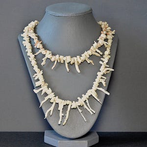 Vintage Angel Skin Coral Necklace: 1960s Sterling Silver Clasp, Convertible Strand