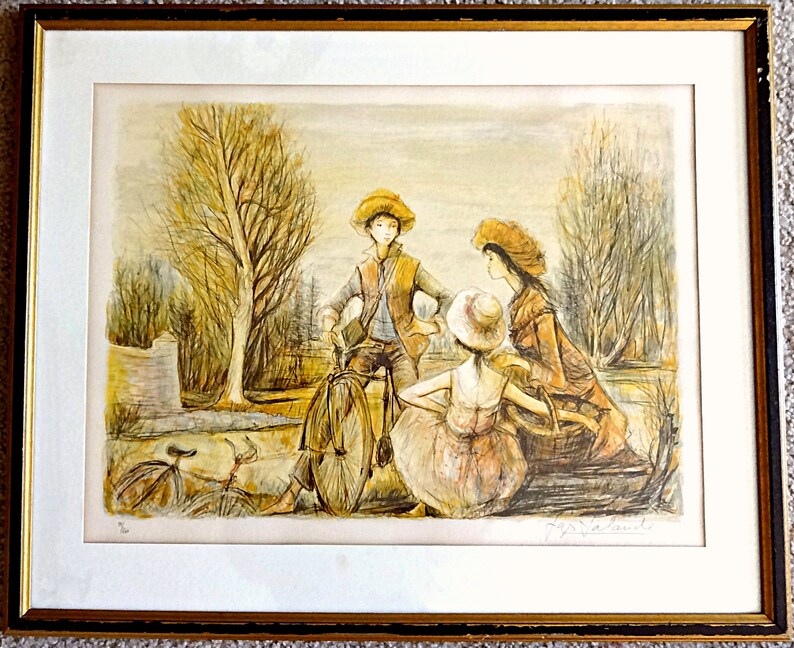 Print Lithograph Hand Signed by Jacques Lalande 1970's Etsy