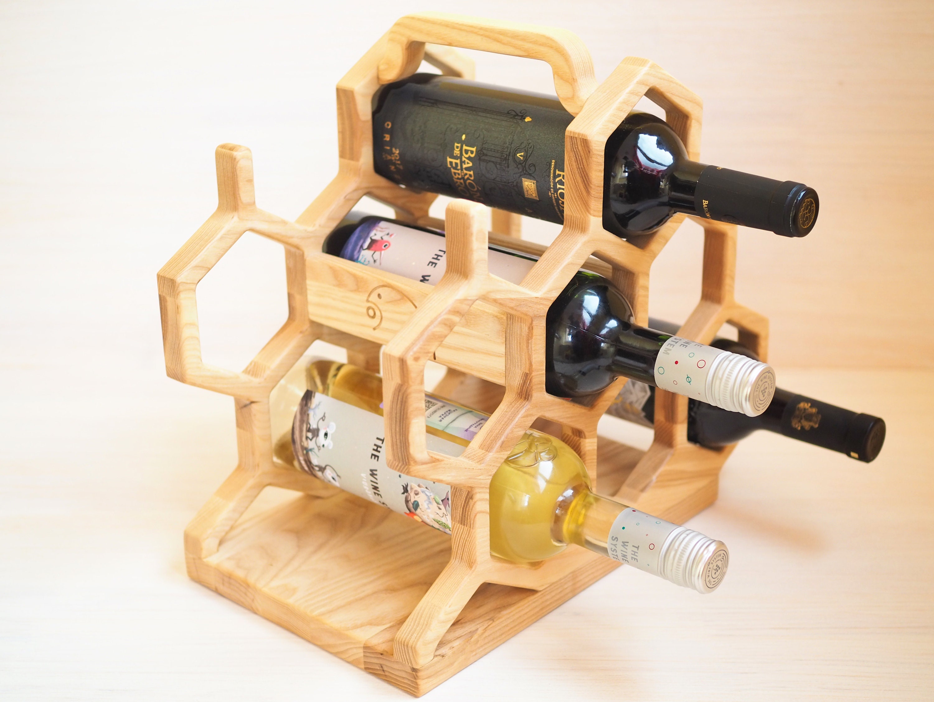 Hexagonal Wine Rack / Wine Holder / Table Wine Etsy