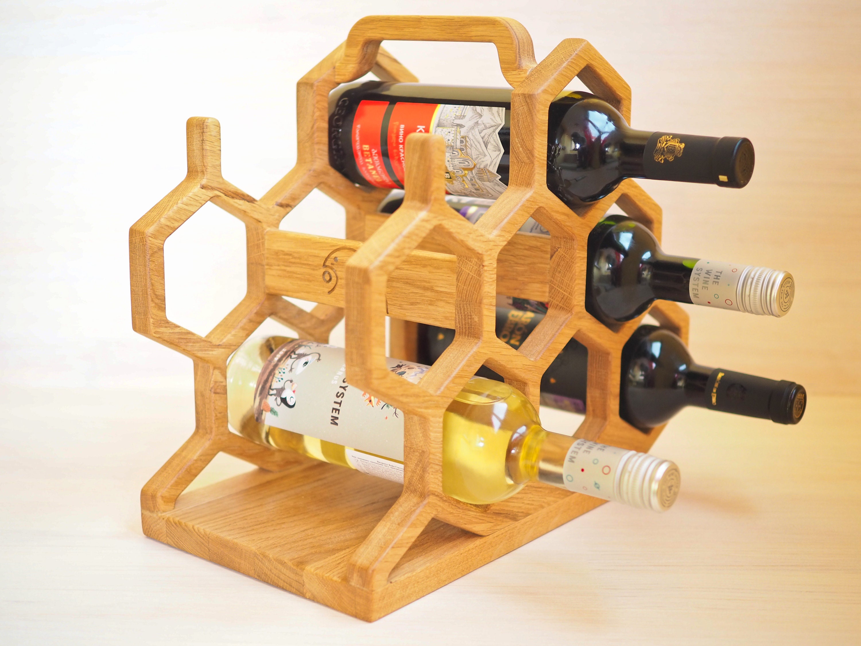 Hexagonal Wine Rack / Wine Holder / Table Wine Etsy