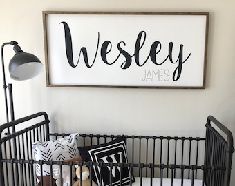 Baby Name Sign, Custom Nursery Sign, Personalized Kids Decor, Name Sign for Baby, Nursery Name Sign Girl, Above Crib Sign, Kids Name Sign