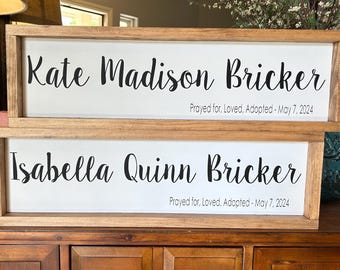 Adoption Sign, Adoption Gift, Sign For Adoption Day, Adoption Day Gift, Gotcha Day Gift,  Adoption Announcement, Personalized Adoption Gift