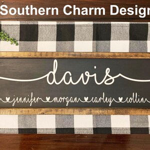 Personalized Family Sign, Family Last Name Sign, Last Name Sign, Family Name Sign, Family Sign with Names, Custom Family Name Sign