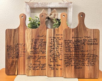 Handwritten Recipe Cutting Board, Engraved Family Recipe Cutting Board, Personalized Cutting Board, Engraved Recipe, Personalized Gift