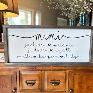 Gift for Grandparents with Names, Personalized Grandparent Sign, Grandkids Sign, Grandparent Sign, Grandchildren Sign, Gift for Grandparents