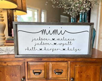 Gift for Grandparents with Names, Personalized Grandparent Sign, Grandkids Sign, Grandparent Sign, Grandchildren Sign, Gift for Grandparents