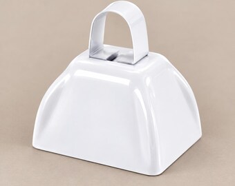Cowbell add-on for Custom Cheer Stick, White Cheerleading Cowbell, Cheer Stick SOLD SEPARATELY