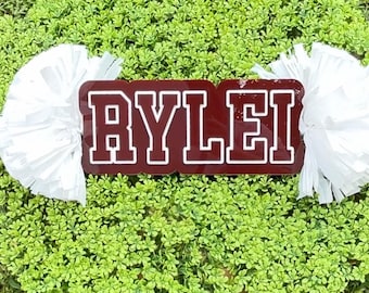 Cheer Stick, Acrylic Spirit Stick, 3 Color, Game Day Sign, Sport Mom Sign, Cheer Mom Sign, Personalized Name Sign, Student Name Cheer Stick