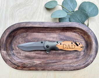 Personalized Pocket Knife, Engraved Pocket Knife, Gift Knife, Gifts for Men, Olive Wood Knife