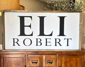 Baby Name Sign, Baby Nursery Sign, Personalized Kids Room Decor, Painted Sign for Baby, Nursery Sign Girl, Baby Boy Sign, Kids Name Sign