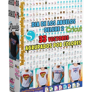 Día de los abuelos -32 Abuelos Deluxe 2 -Layered by colors - Grandfather and Grandmother Bundle - 8 File formats - Dual Instant Download