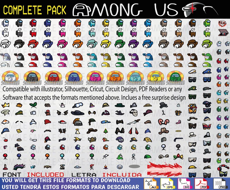 Download Among Us Svg Bundle Among Us Pack Among Us Pets Among Us ...