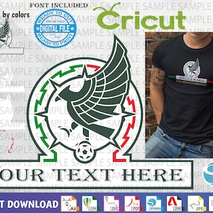 New mexican soccer logo -  Mexican National Team Logo - Logo Selección Mexicana - Layered by Colors & Welded - Instant Download -Font includ
