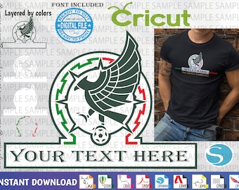 May include: A digital design featuring a green, red, and white eagle with wings spread, inside a circle with lightning bolts. The text "YOUR TEXT HERE" is below the eagle. The design is layered by colors and ready to cut.