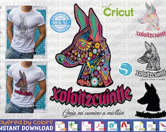 Xoloescuincle Huichol svg - alebrije svg - Mexican Designs - Xoloescuincle Vector Editable - 9 file formats - Digital file Instant Download