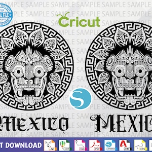 Mexican Quetzalcoatl Silhouette - Mexico svg - Amor a la mexicana -9 file formats - Mexico Vector - Digital File - Instant Download