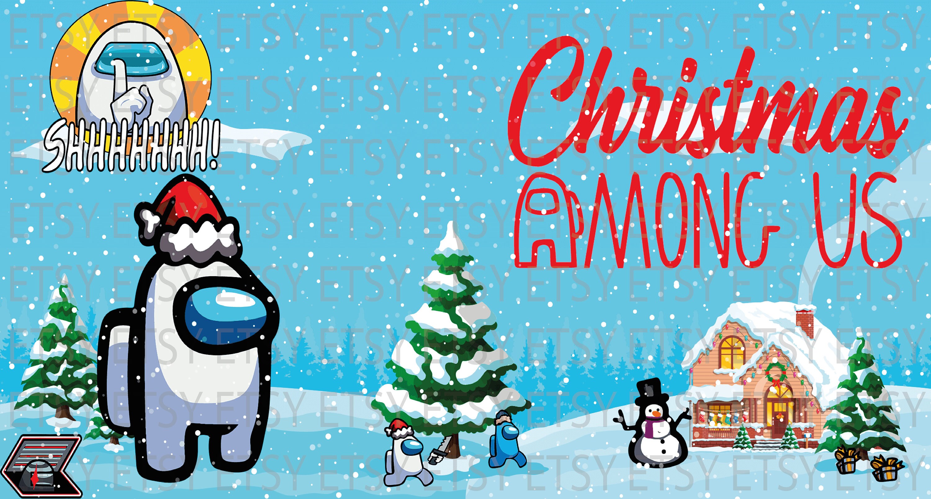 Pack Among Us Christmas Among Us New Year Among Us Clipart Etsy