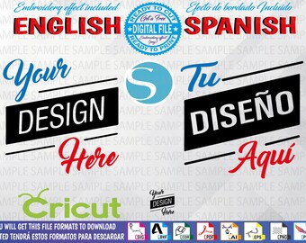 Your desing here svg - Try my file formasts for Free - send me a message on Etsy - Demo about my file formats.