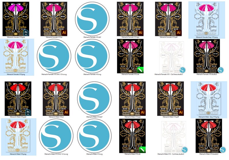 Mariachi Svg V10 - Mariachi Vector - Mariachi Editable - Cut file - Sublimation - Screen Printing - Fiestas patrias Viva México image 2