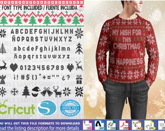 Ugly Sweather Svg - Ugly Sweather font - Christmas svg - Ugly sweather ABC - Ugly Sweather Alphabet - Merry Christmas Font TTF included