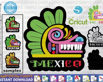 Mexican Art -1 - Layered by colors - Mexico cute and dear svg - Viva México Cabrones svg - Mexico Bundle svg - Mexico Vector