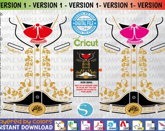 Mariachi Svg V1 - Mariachi Vector - Editable Mariachi - Cut file - Sublimation - Screen Printing - Fiestas patrias Viva México