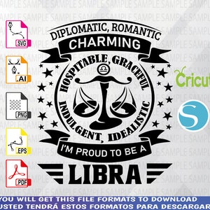 Libra Svg - Libra Zodiac Sign Svg - Zodiac Svg - Instant Download - Sillohuete - Cricut - Circuit Design - Illustrator- etc. Zodiac V1