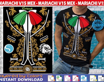 Mariachi Svg V15 MEX - Mariachi Vector - Mariachi Editable - Cut file - Sublimation - Screen Printing - Fiestas patrias Viva México