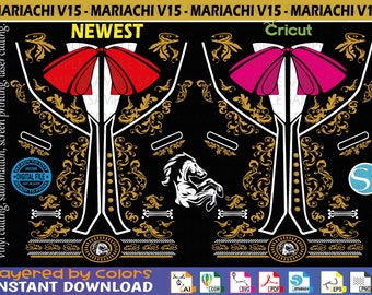 Mariachi Svg V15- Mariachi Vector - Mariachi Editable - Cut file - Sublimation - Screen Printing - Fiestas patrias Viva México