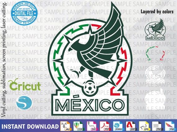 New mexican soccer logo -  Mexican National Team Logo - Logo Selección Mexicana - Layered by colors & Welded - Instant Download High Quality
