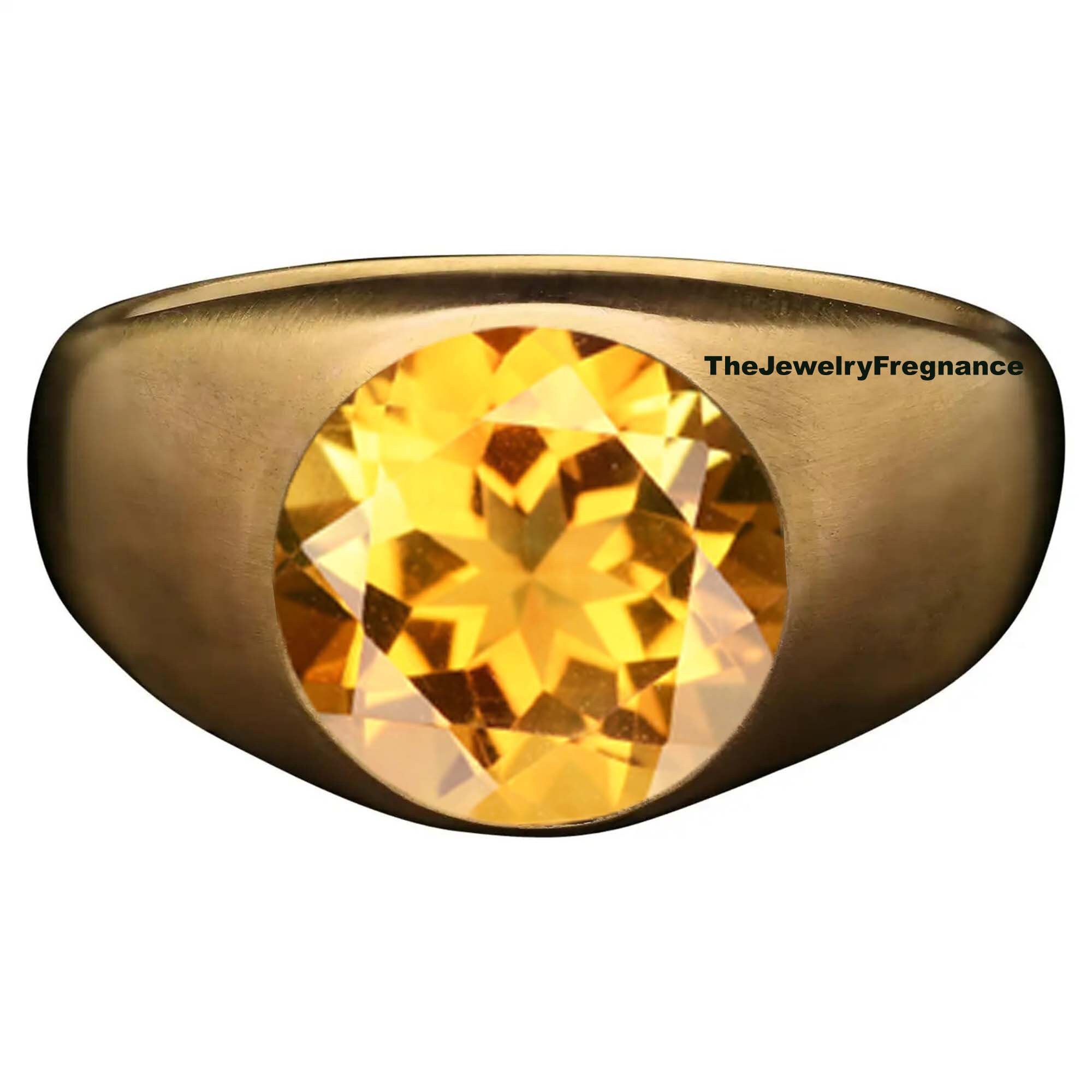 Yellow Topaz Ring Men's Ring November Birthstone Etsy