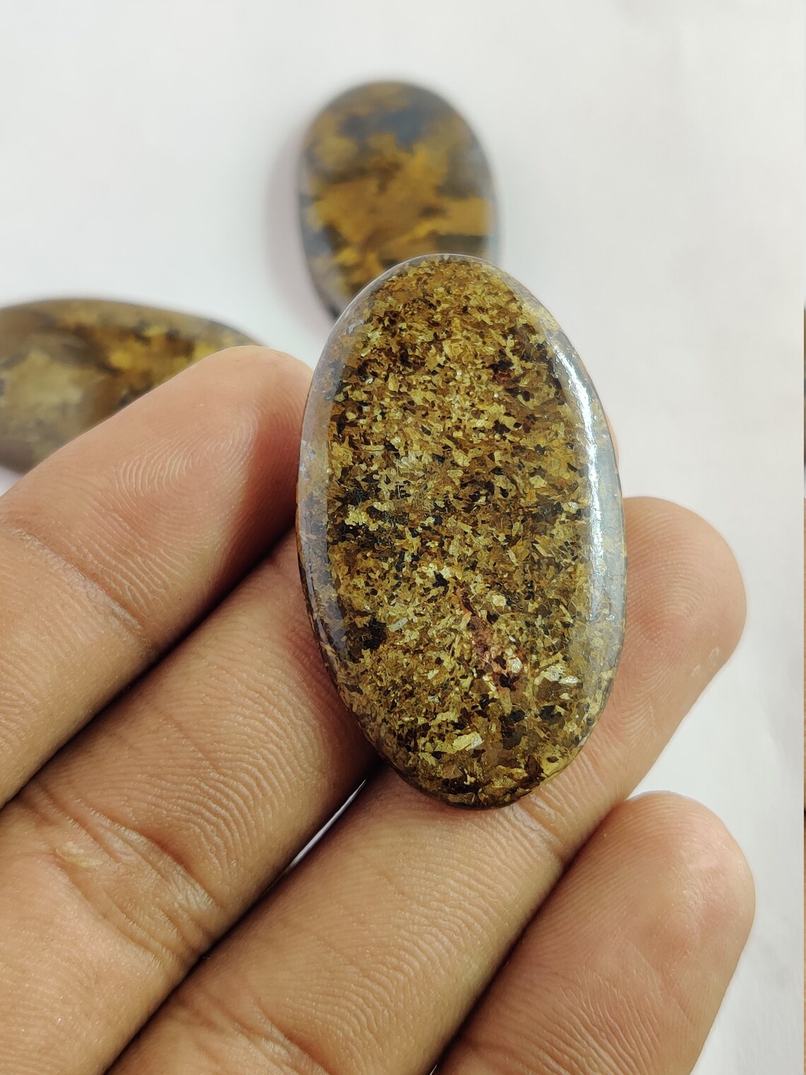 5 Pcs Lot Natural Brown Jade Cabochon Brown Jade Gemstone Etsy