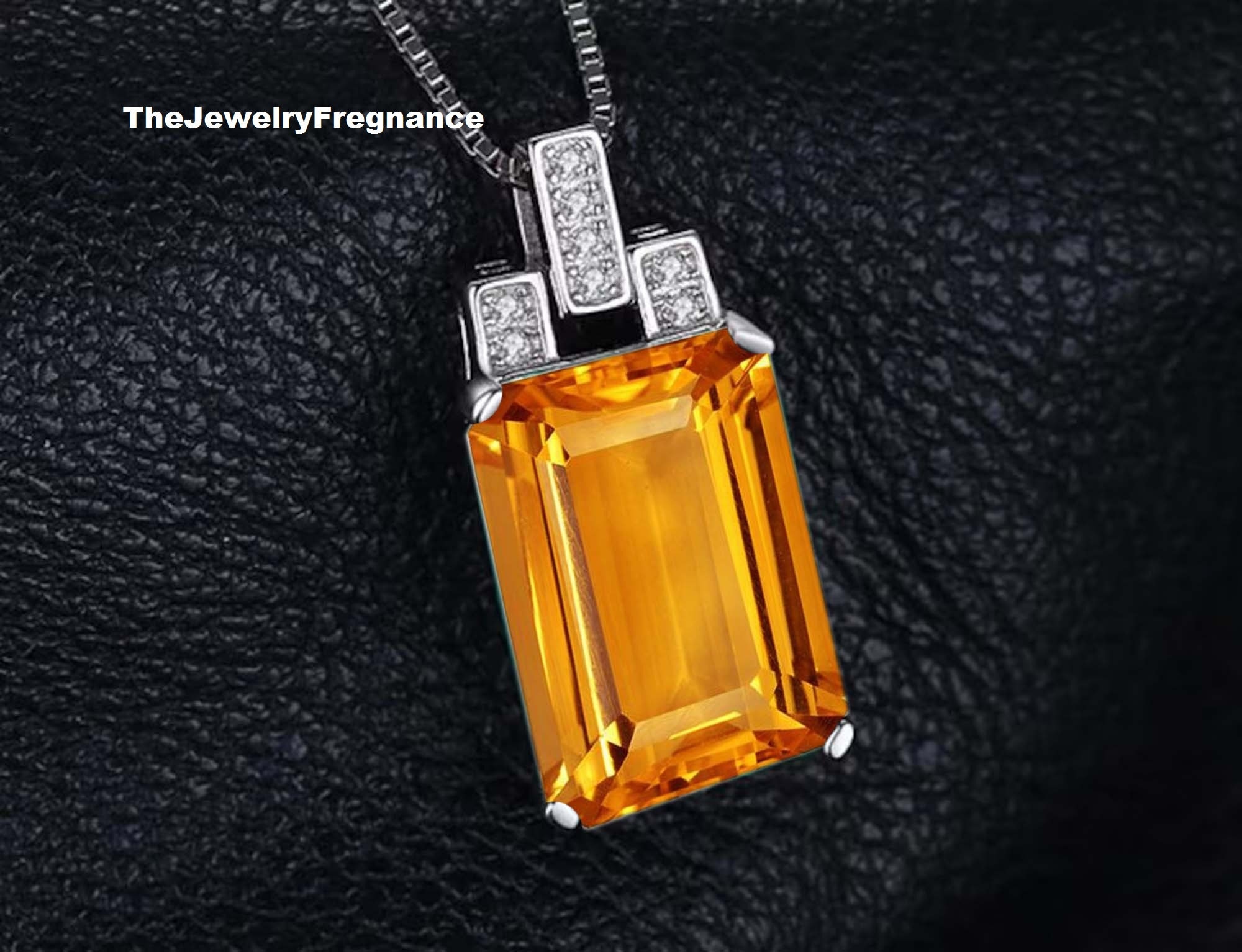 Genuine yellow topaz necklace sale