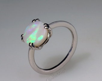 Natural Opal Ring / 925 Sterling Silver/ Gemstone ring / Stylish Ring / Wedding Ring / Engagement Ring / Anniversary Ring / Jewelry For Sale