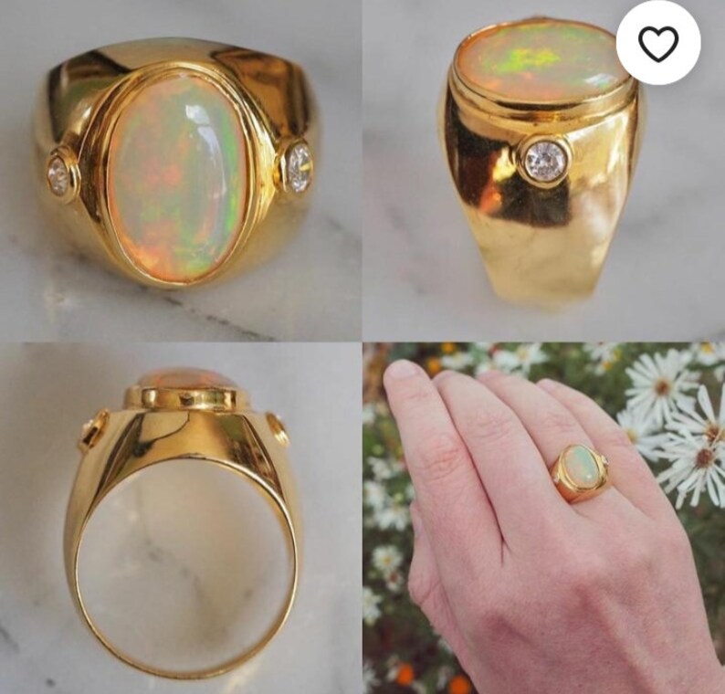 Natural Opal Silver Ring 925 Sterling Silver Oval Shape Ring Wedding Ring Anniversary Ring Engagement Ring Christmas /& New Year