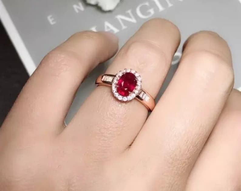 Ruby Gf Silver Ring 925 Sterling Silver Ring Engagement Ring Wedding Ring Anniversary Ring July Birthstone Ring Ruby Stylish Ring