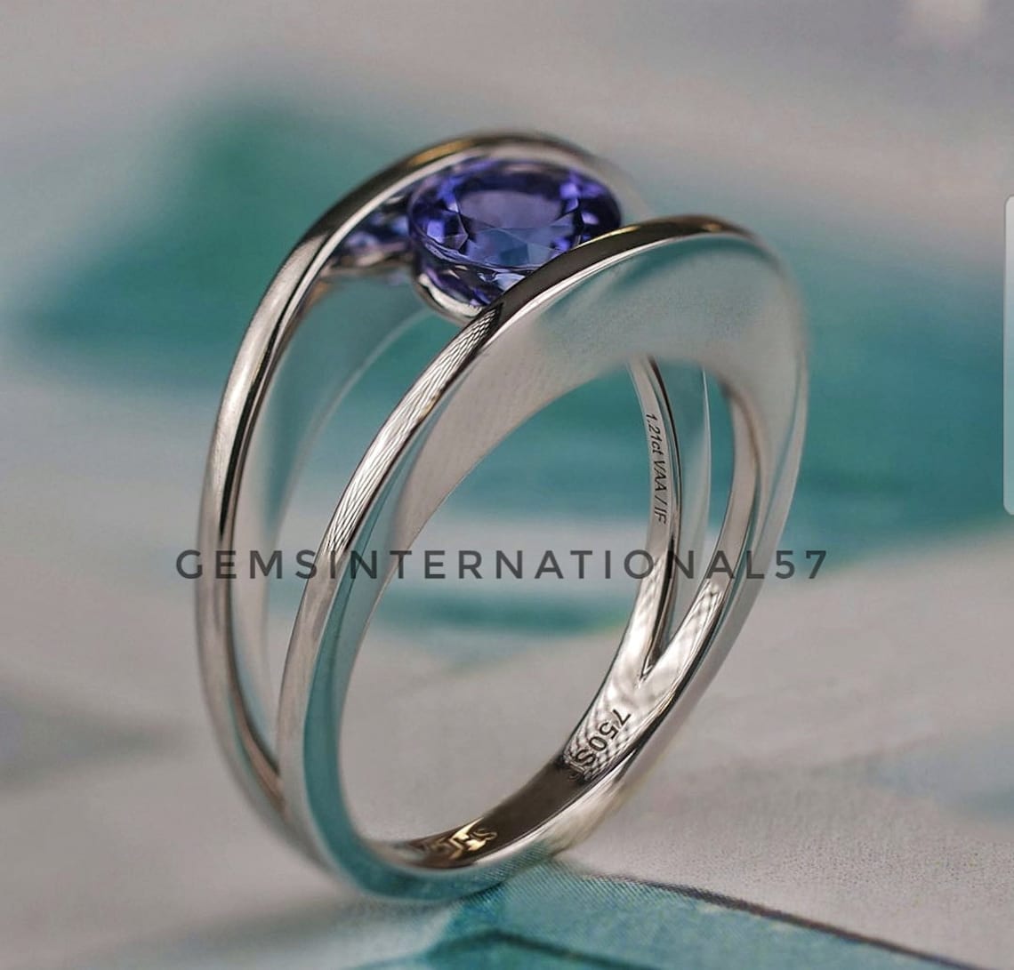 Tanzanite Silver Ring/ 925 Sterling Silver Men's Ring/ Etsy