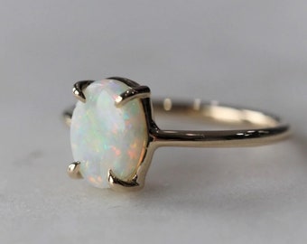 Natural Opal Ring / 925 Sterling Silver/ Gemstone ring / Stylish Ring / Wedding Ring / Engagement Ring / Anniversary Ring / Jewelry For Sale