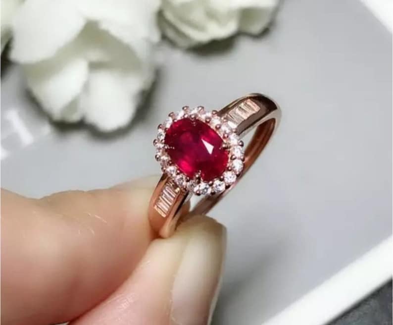 Ruby Gf Silver Ring 925 Sterling Silver Ring Engagement Ring Wedding Ring Anniversary Ring July Birthstone Ring Ruby Stylish Ring