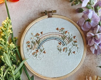 Embroidery PDF Pattern: Rosé Rainbow