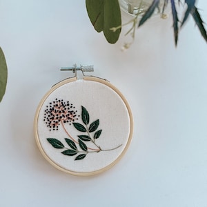 Embroidery Kit: Elderberry, DIY for beginner to intermediate