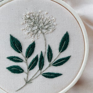 Embroidery Kit: Elderflower, DIY for beginner to intermediate image 2