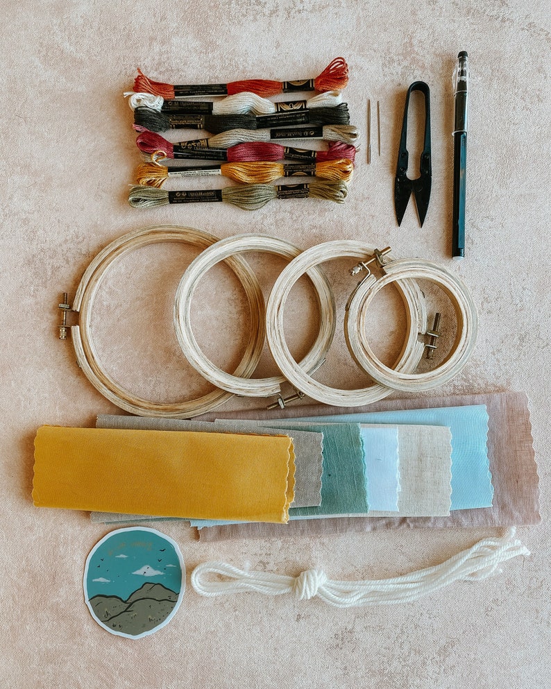 Embroidery Kit: DIY Embroidery Starter Kit, Beginner Embroidery, DIY Embroidery Supplies image 1