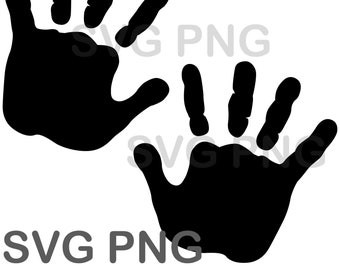 Download Hand Print Svg Etsy
