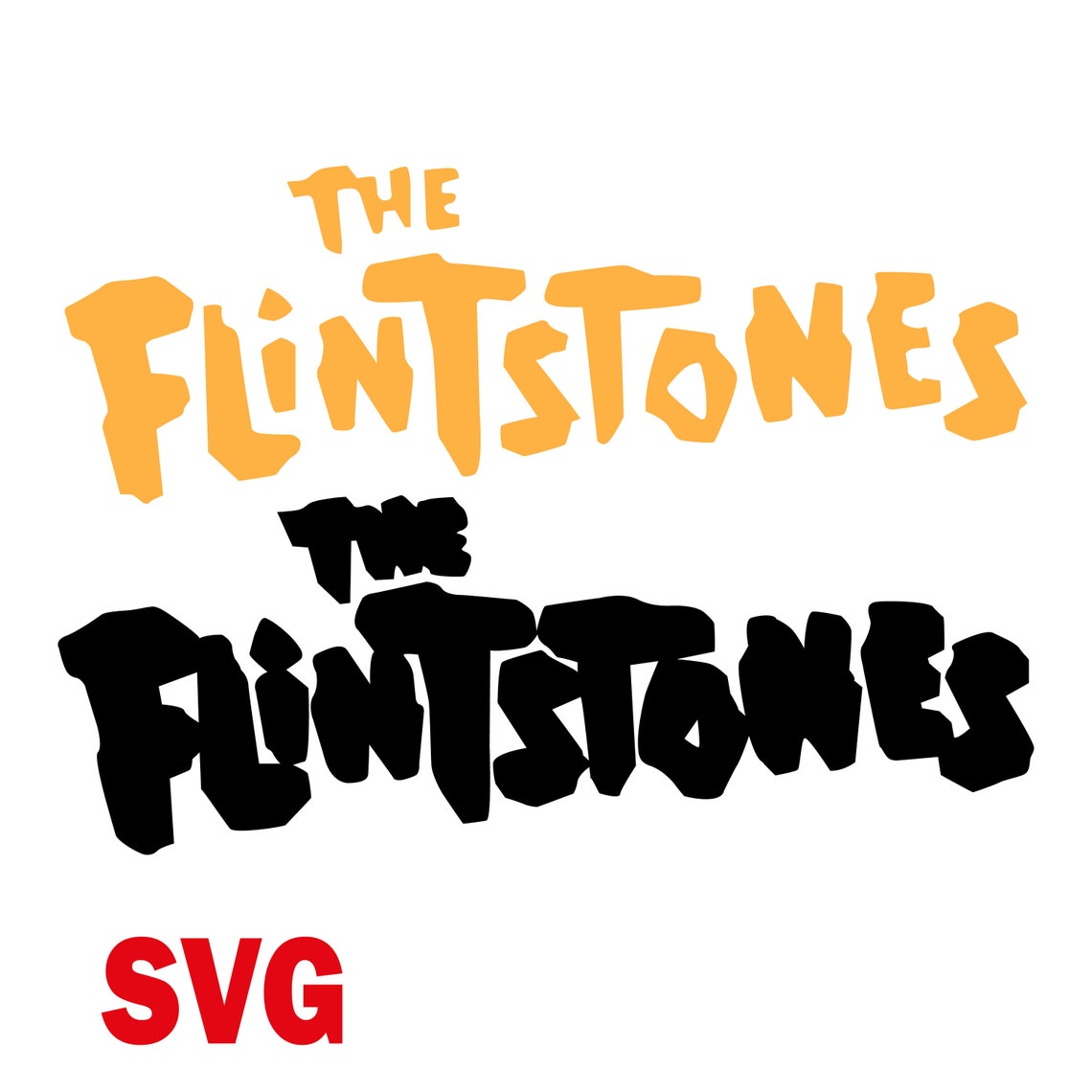 The Flintstones Clipart The Flintstones logo SVG Digital | Etsy