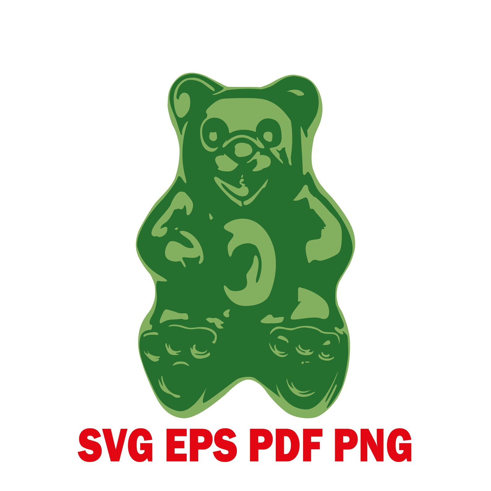 Clipart Gummy Bears SVG Gummy Bears Candy Candy Bears png | Etsy